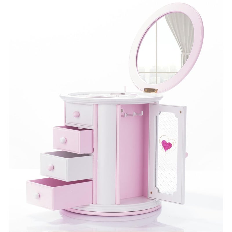 Renawe Girls Musical Jewelry Box Necklace Storage Accessories Gifts Cute Kids Jewelry Boxes for Little Girl Toddler Children Jewelry Organizer Best Girls Birthday Gift Stuff Child Music Jewelry Box - Image 1